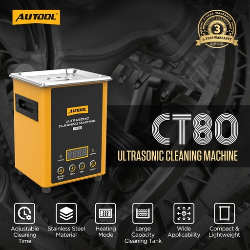 Tina de Ultrasonido con Calentador de Fluido Autool CT80 · imagen 1