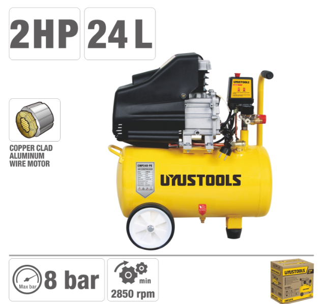 Compresor de aire 24L 2HP Uyustools