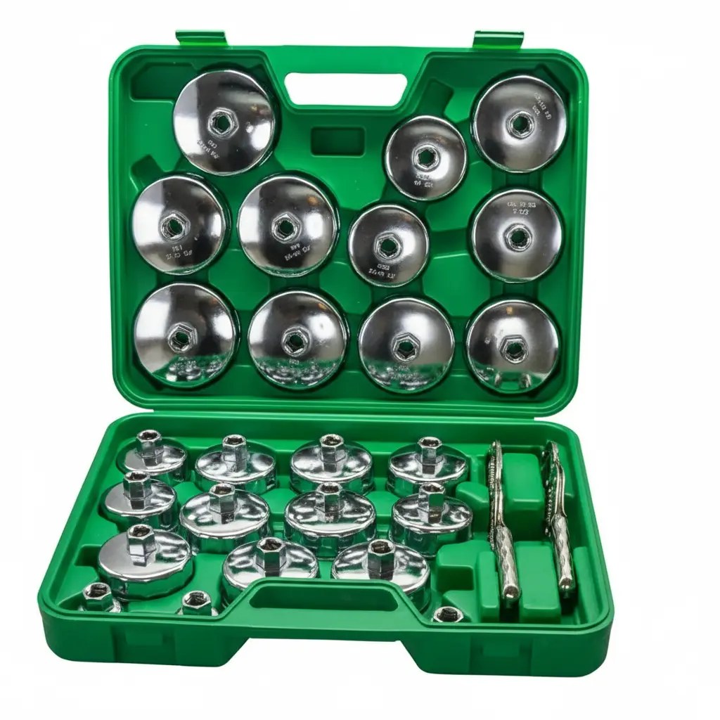 Juego de copas saca filtro de aceite, 27 pzs.