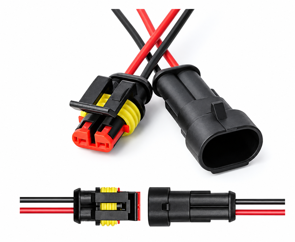 Conector Macho Y Hembra 2 Pines Automotriz