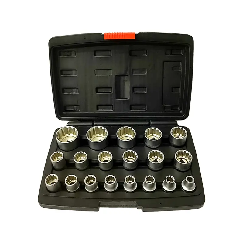 Juego de dados estriados de 1/2", 19 pzs, 8-32mm, Uyustools.