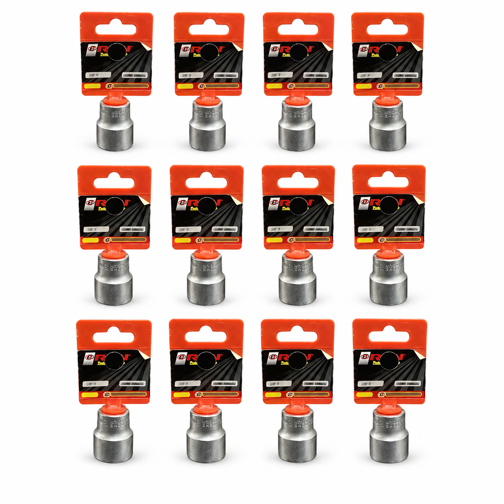 Juego de dados CRV 3/8" métricos — 12 piezas