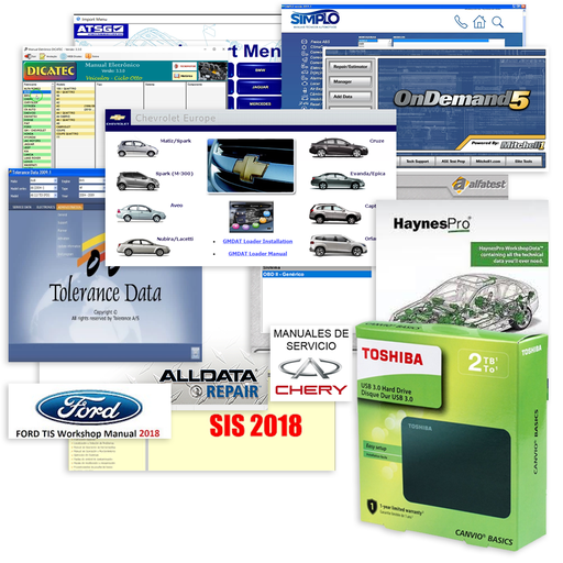 [2TB] Pack Mecánico PRO 2 TB: manuales y software automotriz