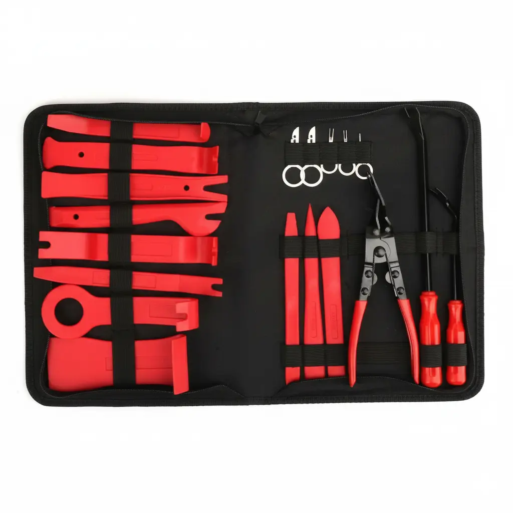 Kit de desmontaje de tapicería, tablero y consola, 19 pzs.