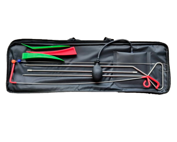 Kit de cerrajería automotriz de emergencia, 9 pzs.