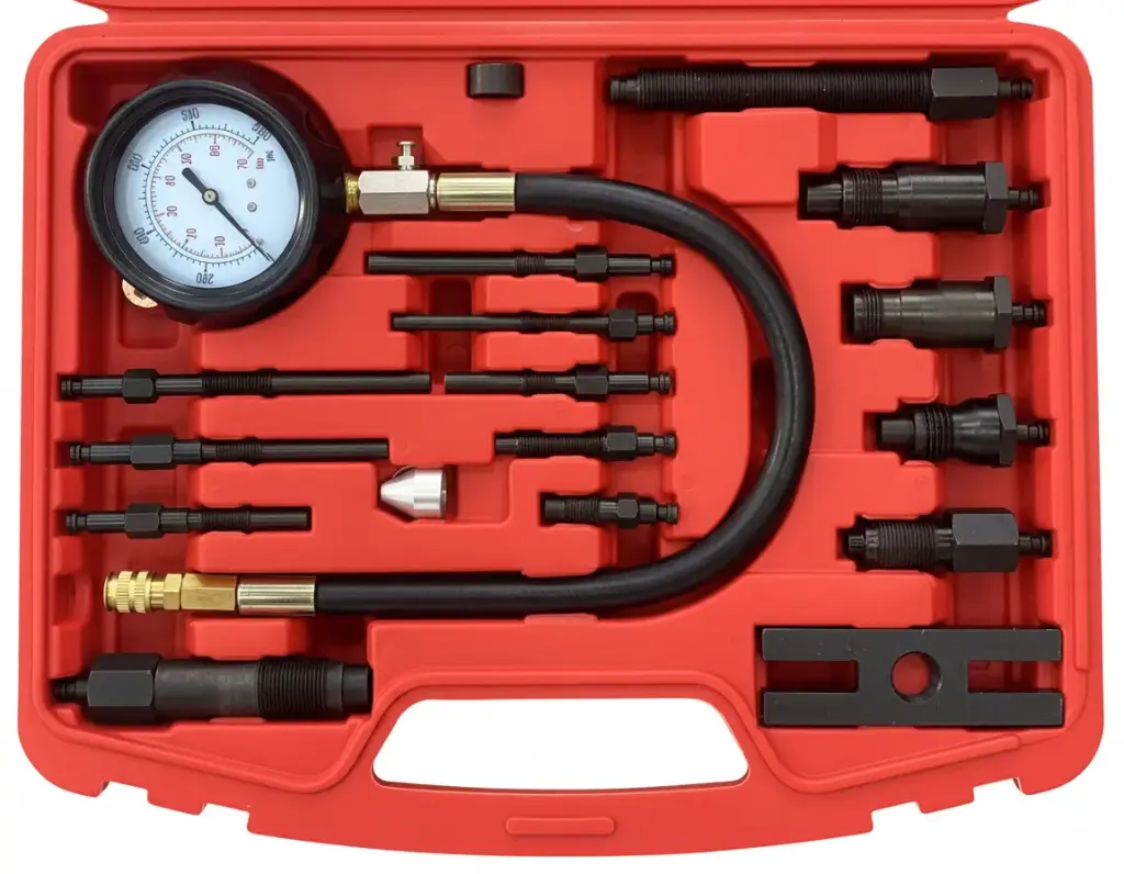 Medidor de compresión o compresímetro para motores diésel.