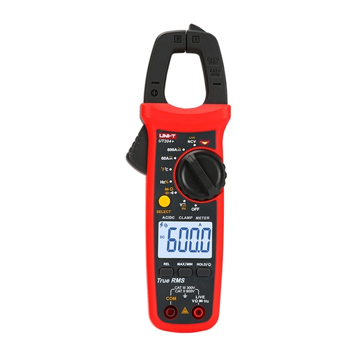 [UT204+] UNI-T UT204+: pinza amperimétrica digital AC/DC de 600 A