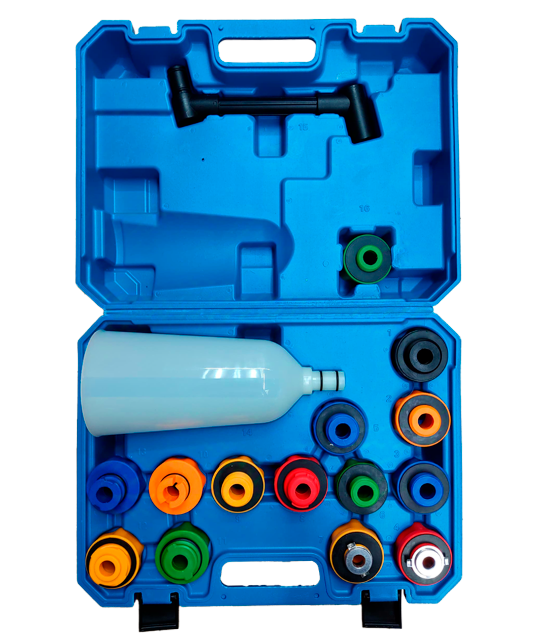 Kit de embudo para servicio de aceite de motor.