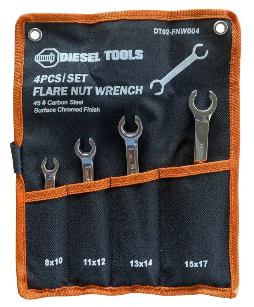 Juego de llaves de tuerca flare o bengala, 4 pzs.