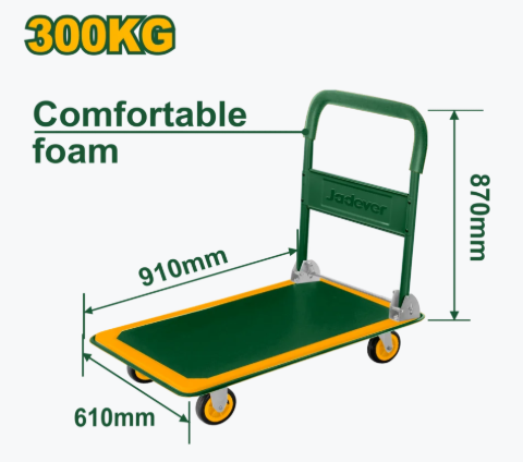 CARRETILLA CON PLATAFORMA PLEGABLE 300KG