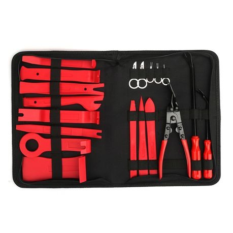 [DT13-ZY019] Kit de herramientas desmontaje tapicería y tablero, 19 pzs, Diesel Tools.