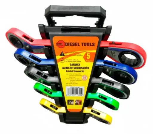 [DT02-TZB4302] Juego de llaves ratchet, 5pzs.
