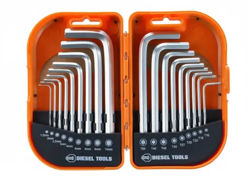 [DT02-SB882] Juego de llaves allen y pin torx, 18 pzs.