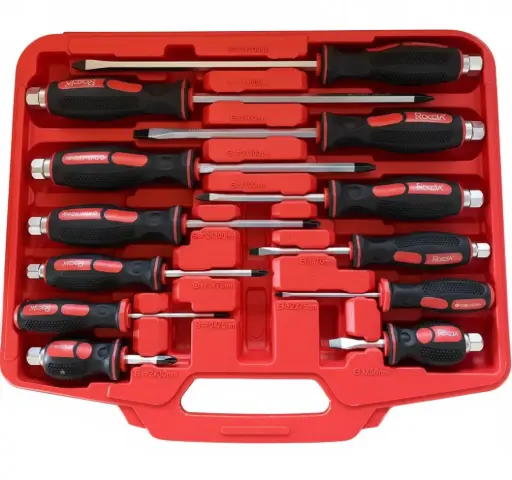 [H003] Juego de destornillador con hexágono 12 pzs, Roccia.