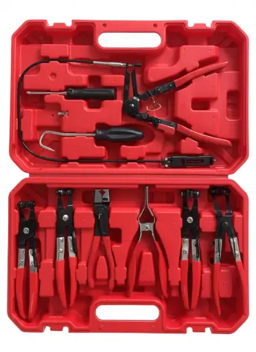 [DT15-HCP009] Set de alicates para abrazaderas, 9 pzs.