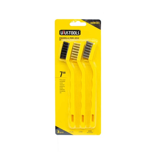 [EBM301] Cepillo de alambre mini 3pzs